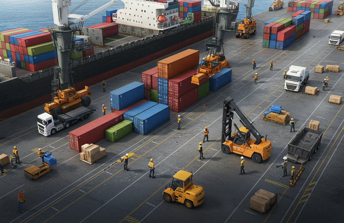 À l'arrivée d'un bateau au port