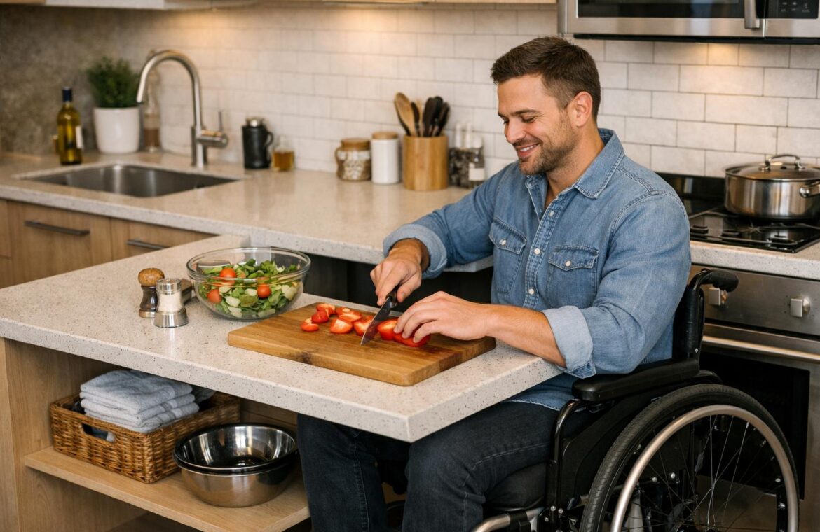 Cuisine adaptée fauteuil roulant