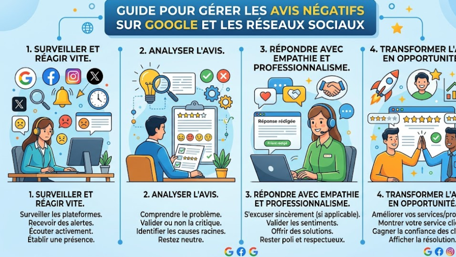 Le guide pour gérer les avis négatifs sur Google et les réseaux sociaux
