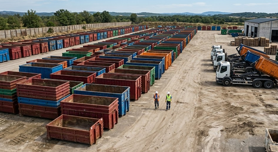 Prix de location d’une benne selon le volume (m³)