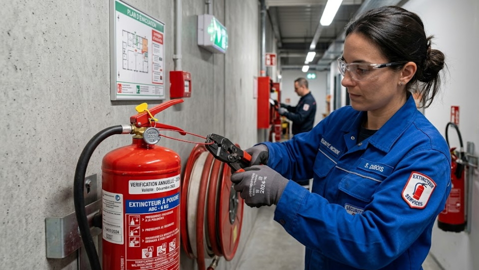 Plombage des extincteurs : garantie de non-utilisation