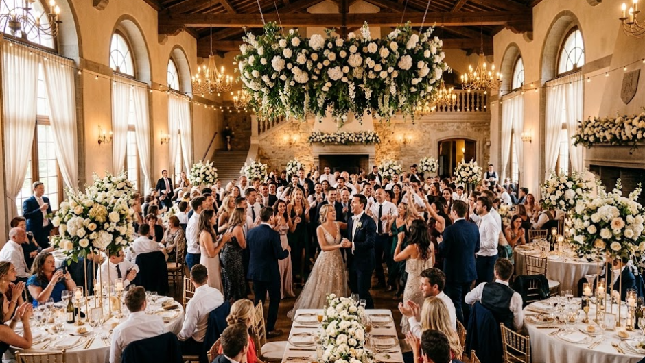Réutiliser la décoration florale de l&rsquo;église pour la salle de réception
