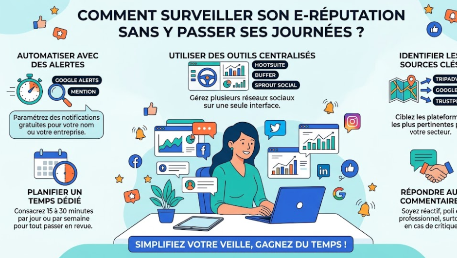Comment surveiller son e-réputation sans y passer ses journées ?